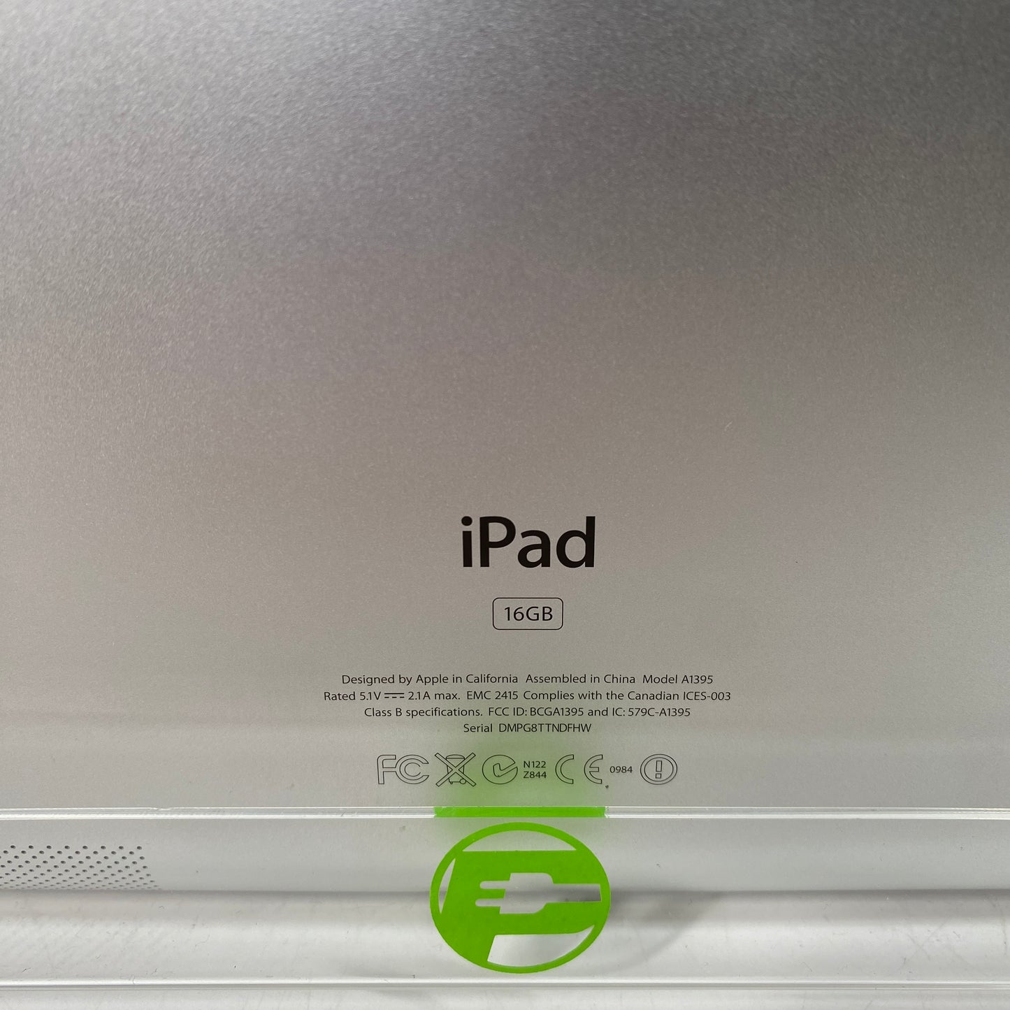 WiFi Only Apple iPad 2nd Gen 16GB 9.3.5 BLACK MC769LL/A
