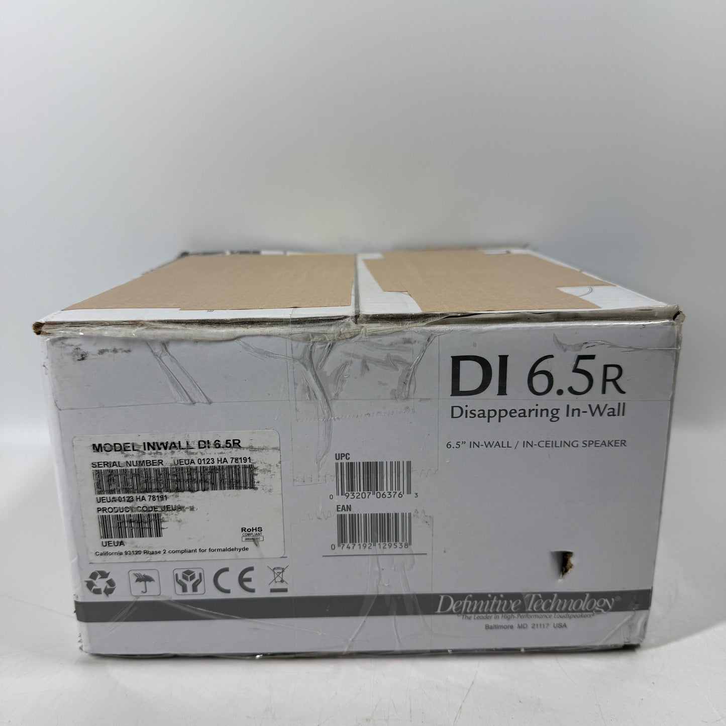 New Definitive Technology DI 6.5r In-Wall/In-Ceiling Speaker Black INWALLDI6.5R