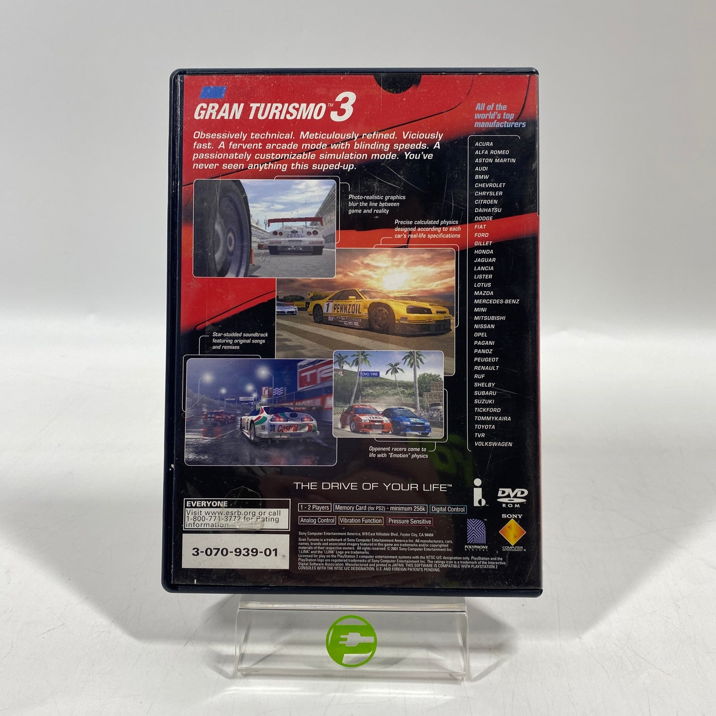 GRAN TURISMO 3 A-SPEC (Sony PlayStation 2 PS2, 2001)