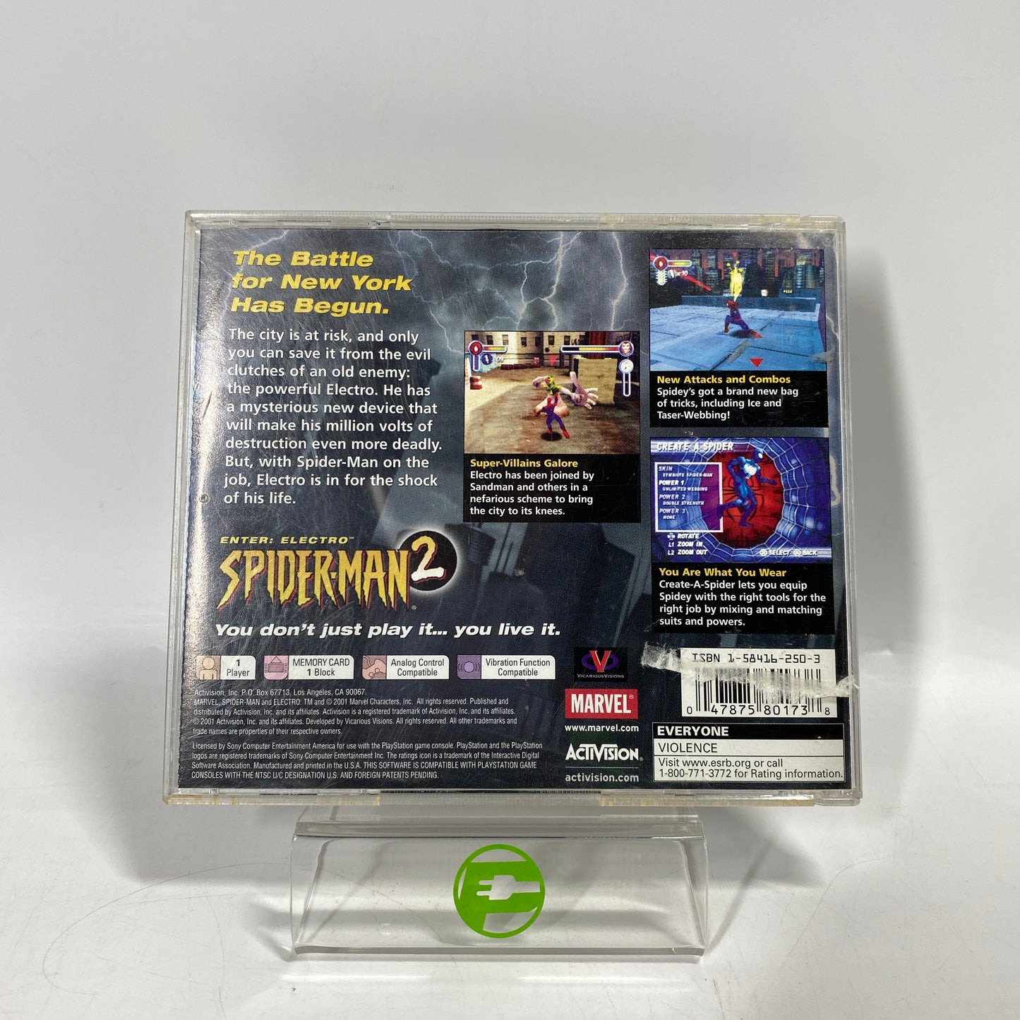 Spiderman 2 Enter Electro (Sony PlayStation 1 PS1, 2001)