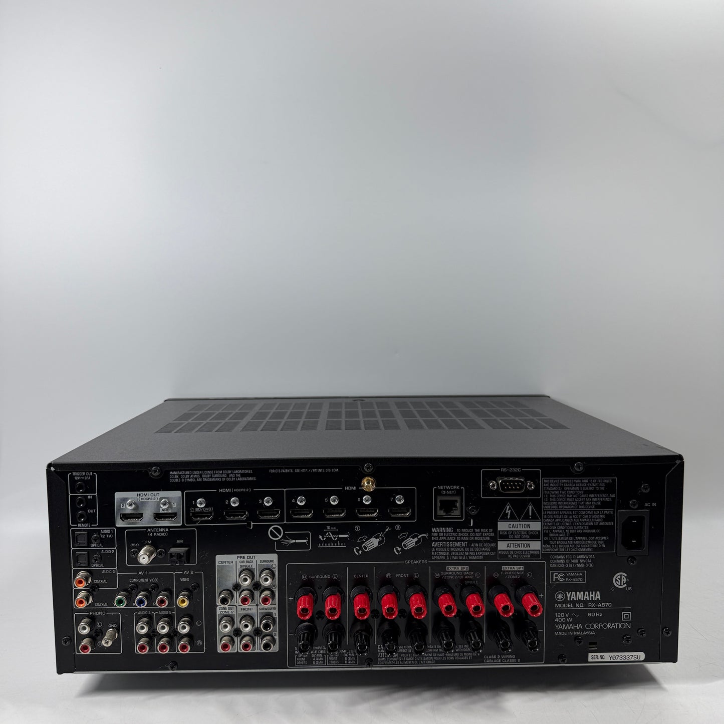 Yamaha Aventage 7.2-Channel Home Theater Receiver RX-A870