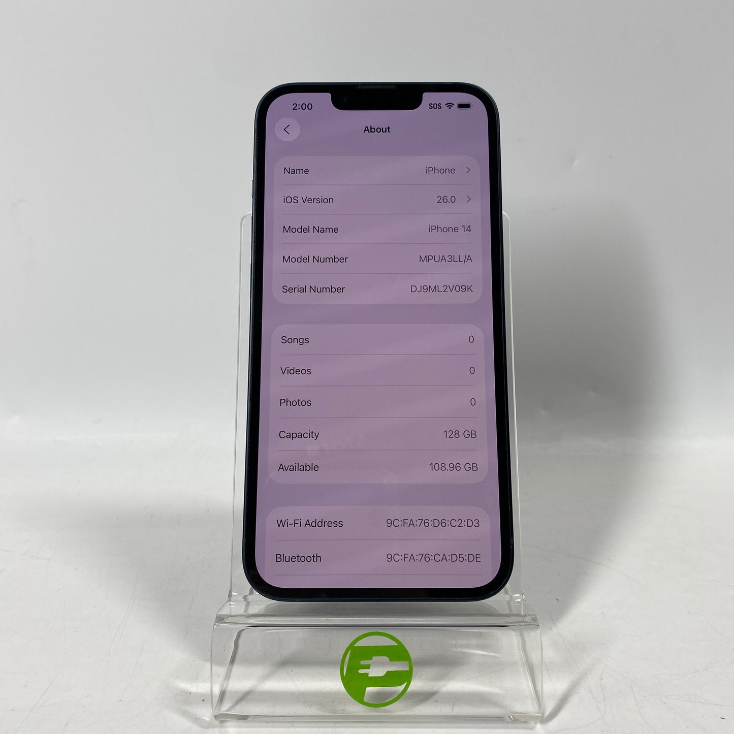 T-Mobile Apple iPhone 14 128GB Midnight MPUA3LL/A