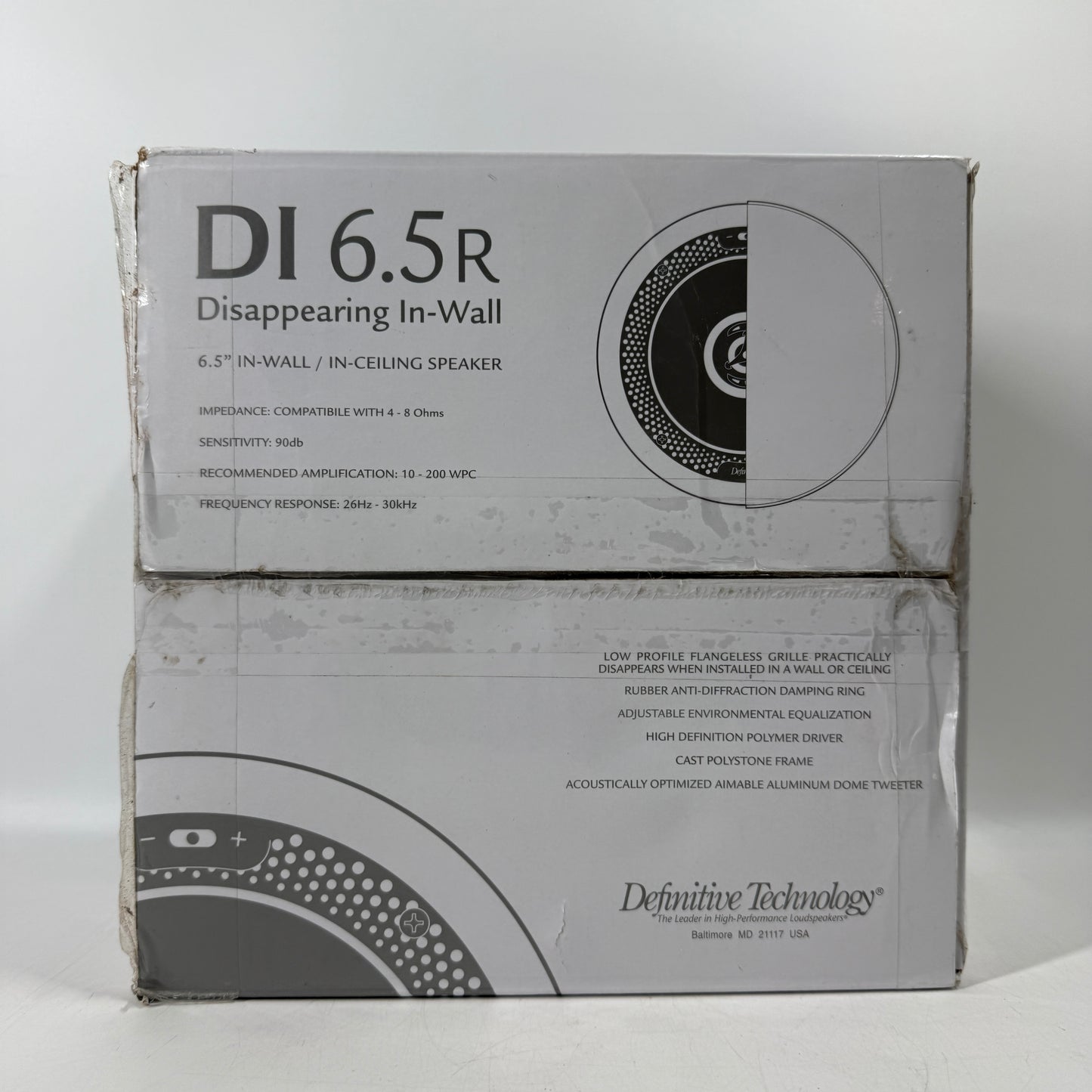 New Definitive Technology DI 6.5r Disappearing In-Wall/In-Ceiling Speaker Black INWALLDI6.5R
