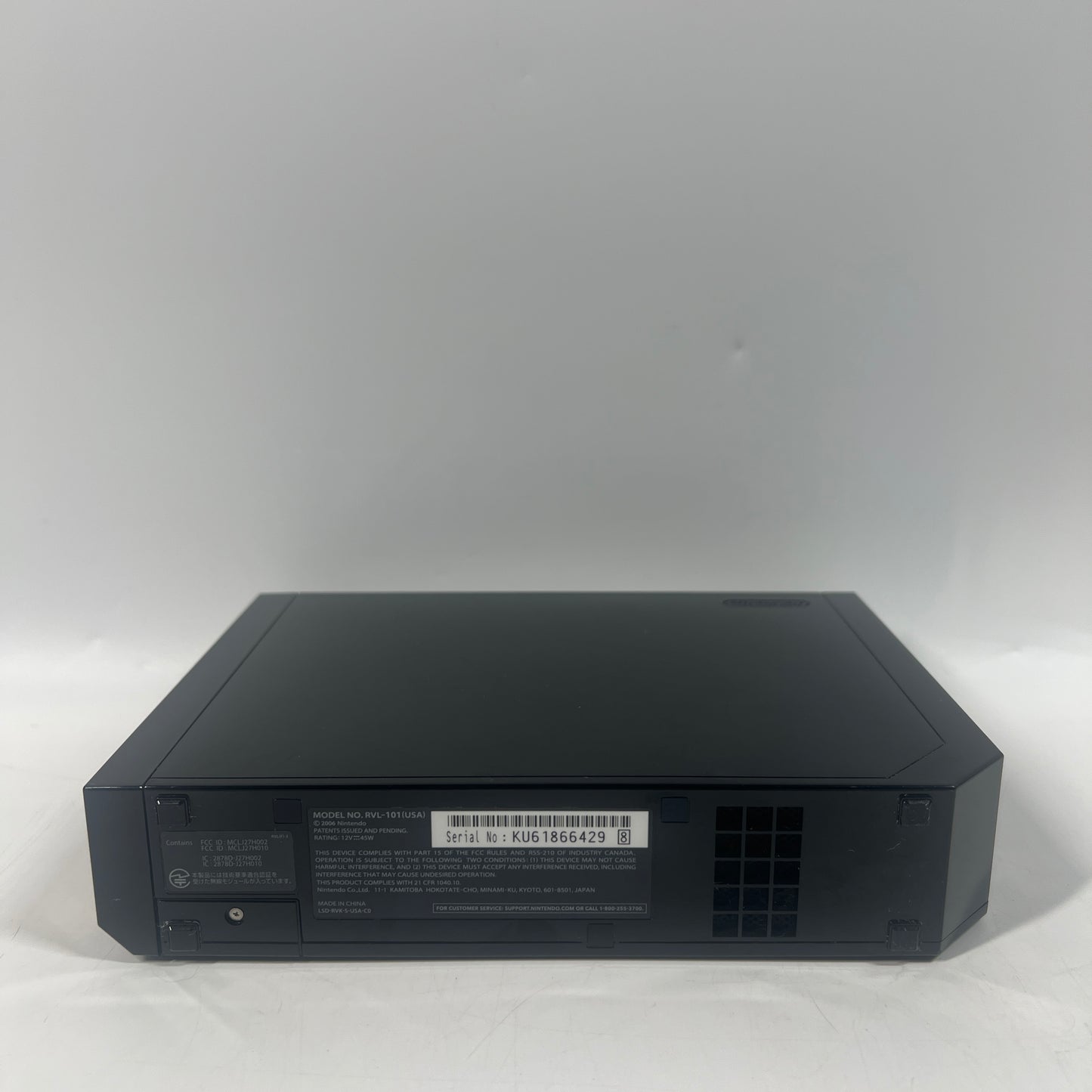 Nintendo Wii Video Game Console RVL-101 Black