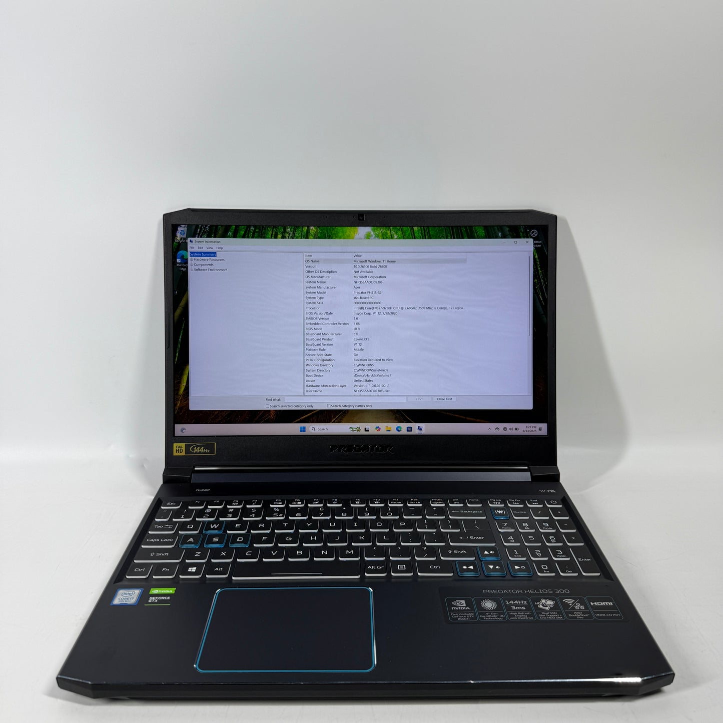 Acer Predator Helios 300 15.6" Core i7-9750H 2.6GHz 16GB RAM 2TB HDD 512GB SSD GeForce GTX 1660 Ti