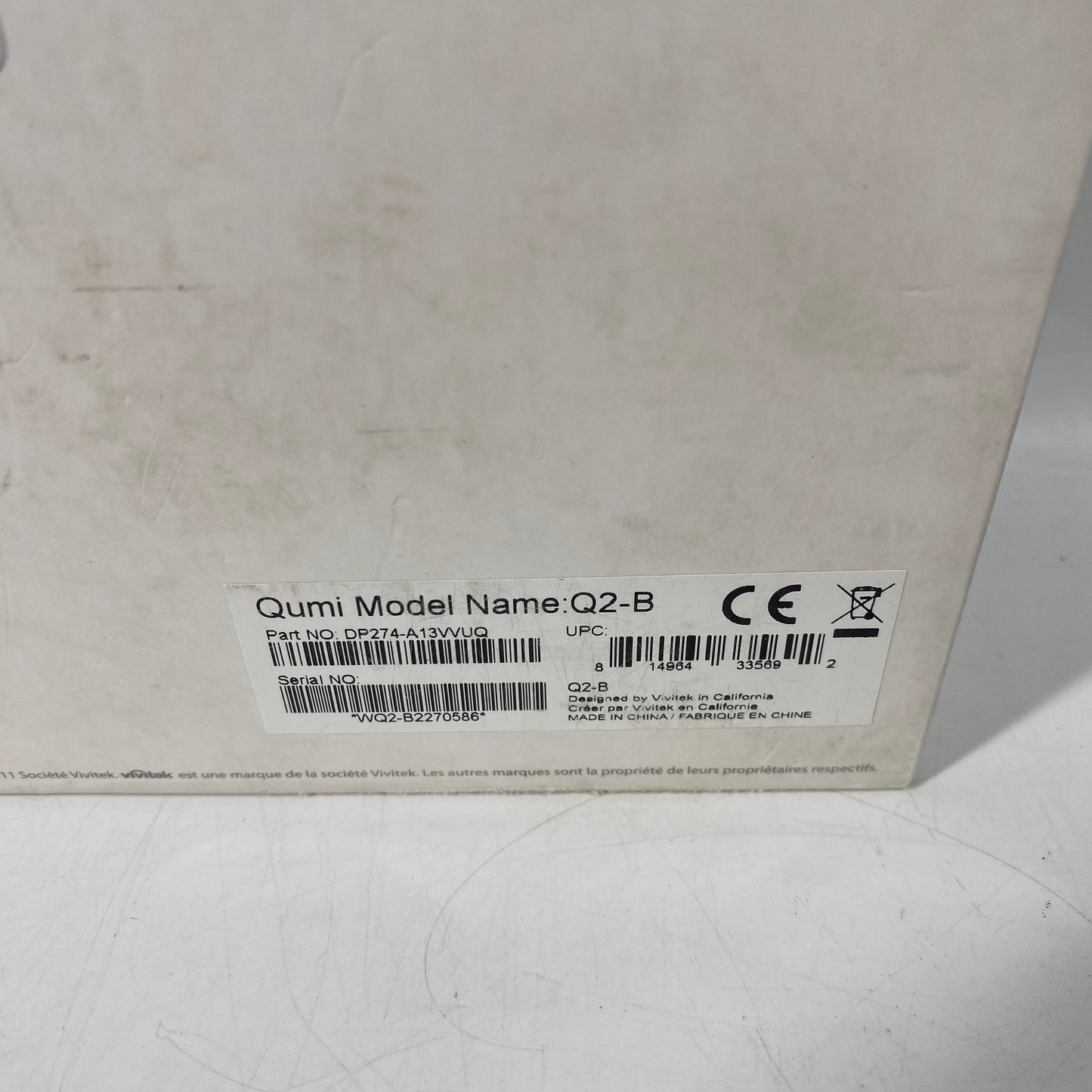 Qumi Q2B 1280x800 300 ANSI Lumens Pocket Projector Q2-B