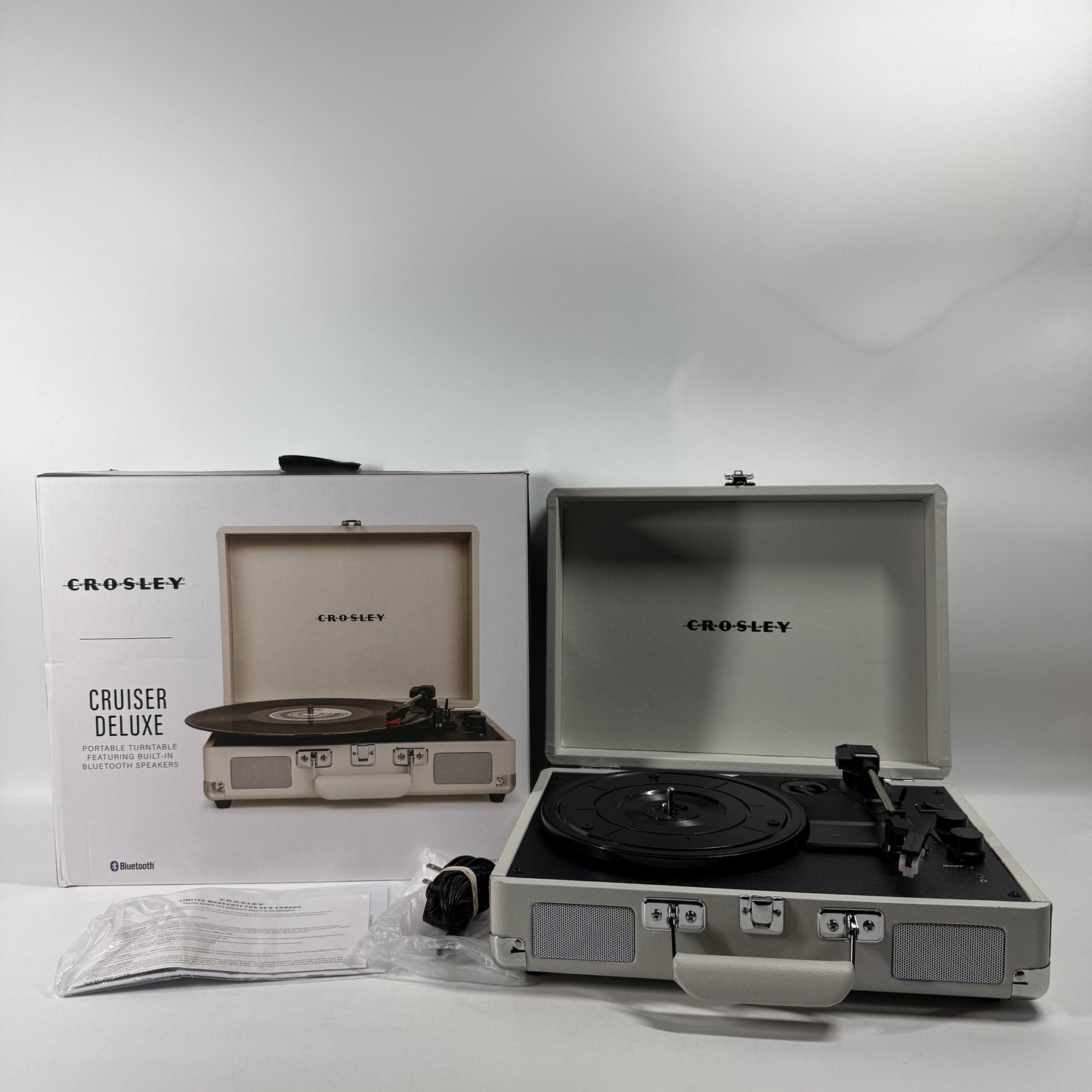 Crosley Cruiser Deluxe Portable Turntable Featuring Built-In Bluetooth Speakers