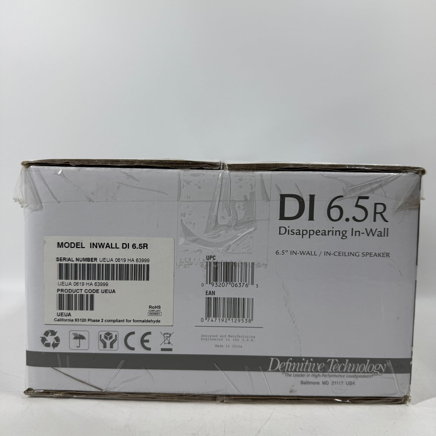 New Definitive Technology DI 6.5r In-Wall/In-Ceiling Speaker Black INWALLDI6.5R