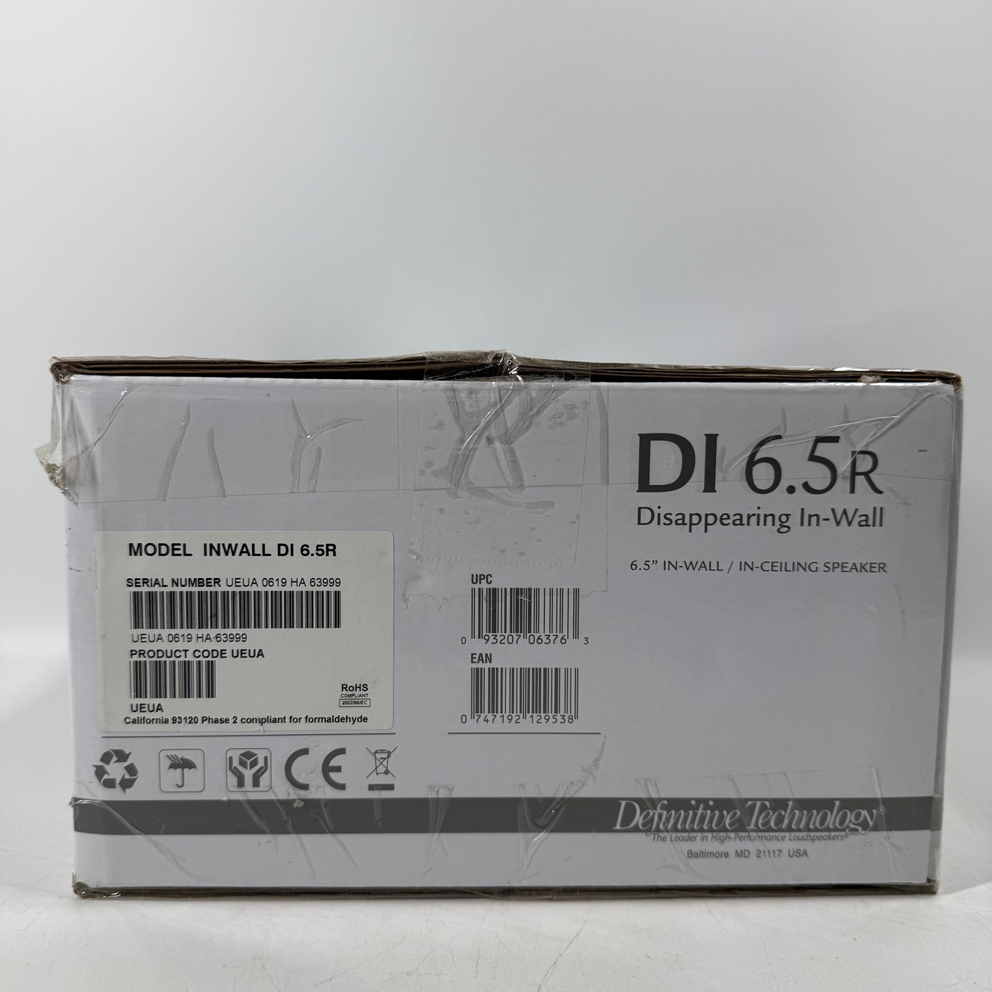 New Definitive Technology DI 6.5r In-Wall/In-Ceiling Speaker Black INWALLDI6.5R