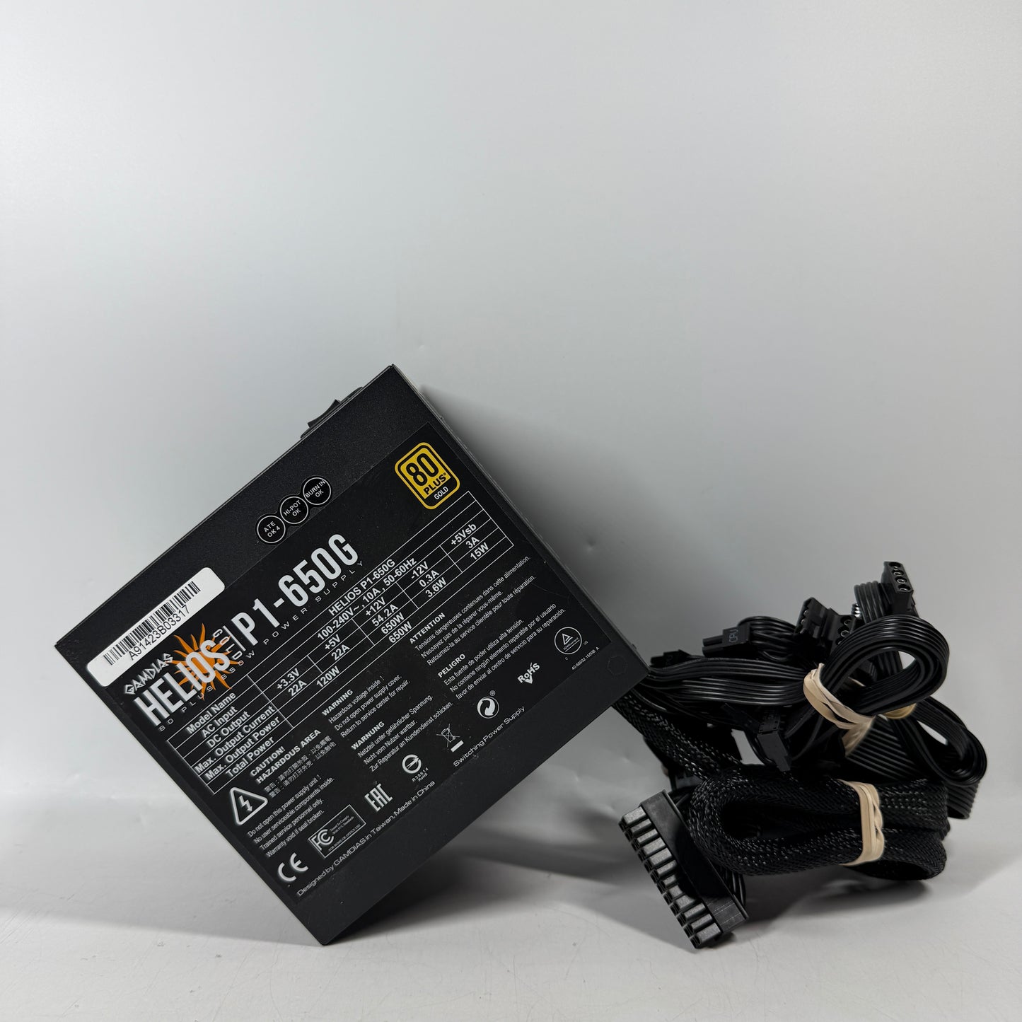 GAMDIAS HELIOS P1-650G 80 Plus Gold 650W Non Modular Switching Power Supply