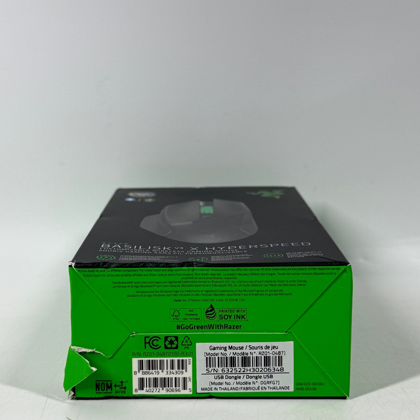 New Razer Basilisk v3 X Hyperspeed Customizable Wireless Gaming Mouse RZ01-0487