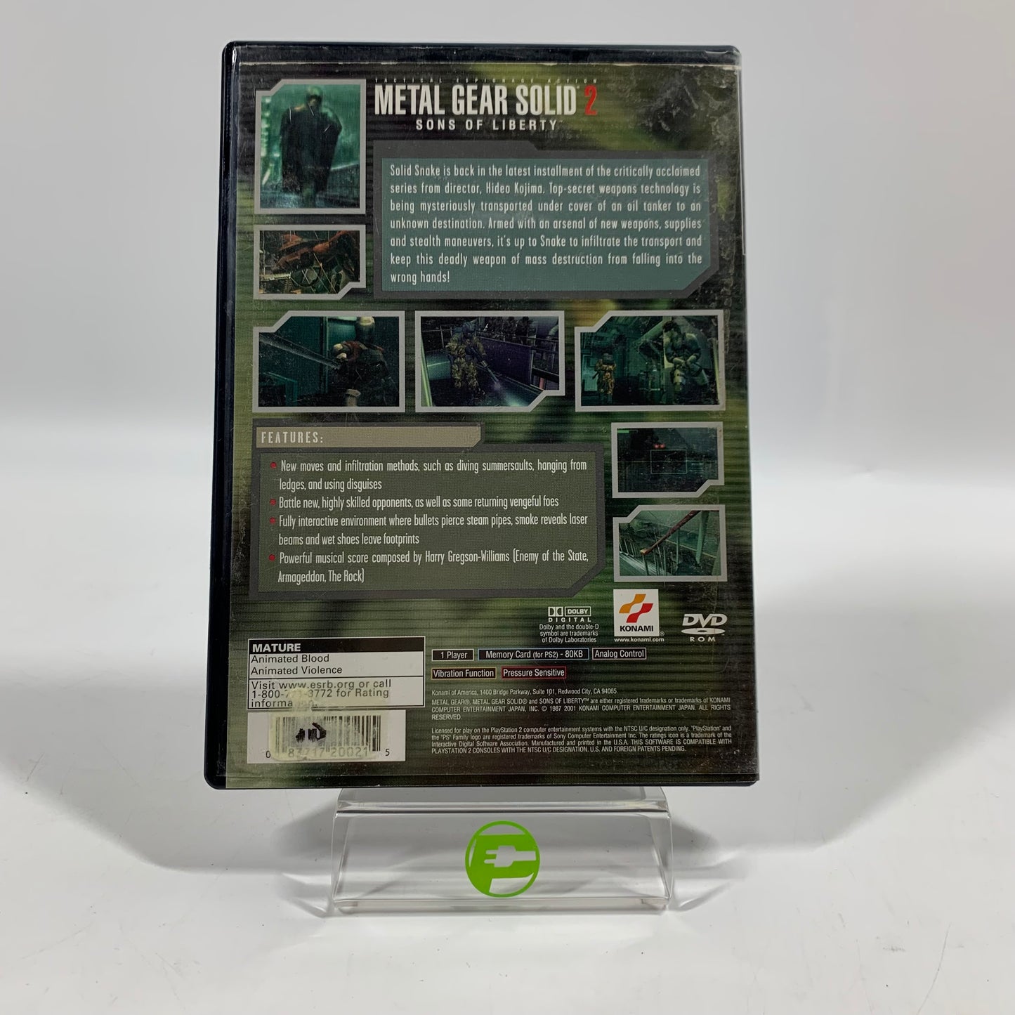 Metal Gear Solid 2 (Sony PlayStation 2 PS2, 2001)