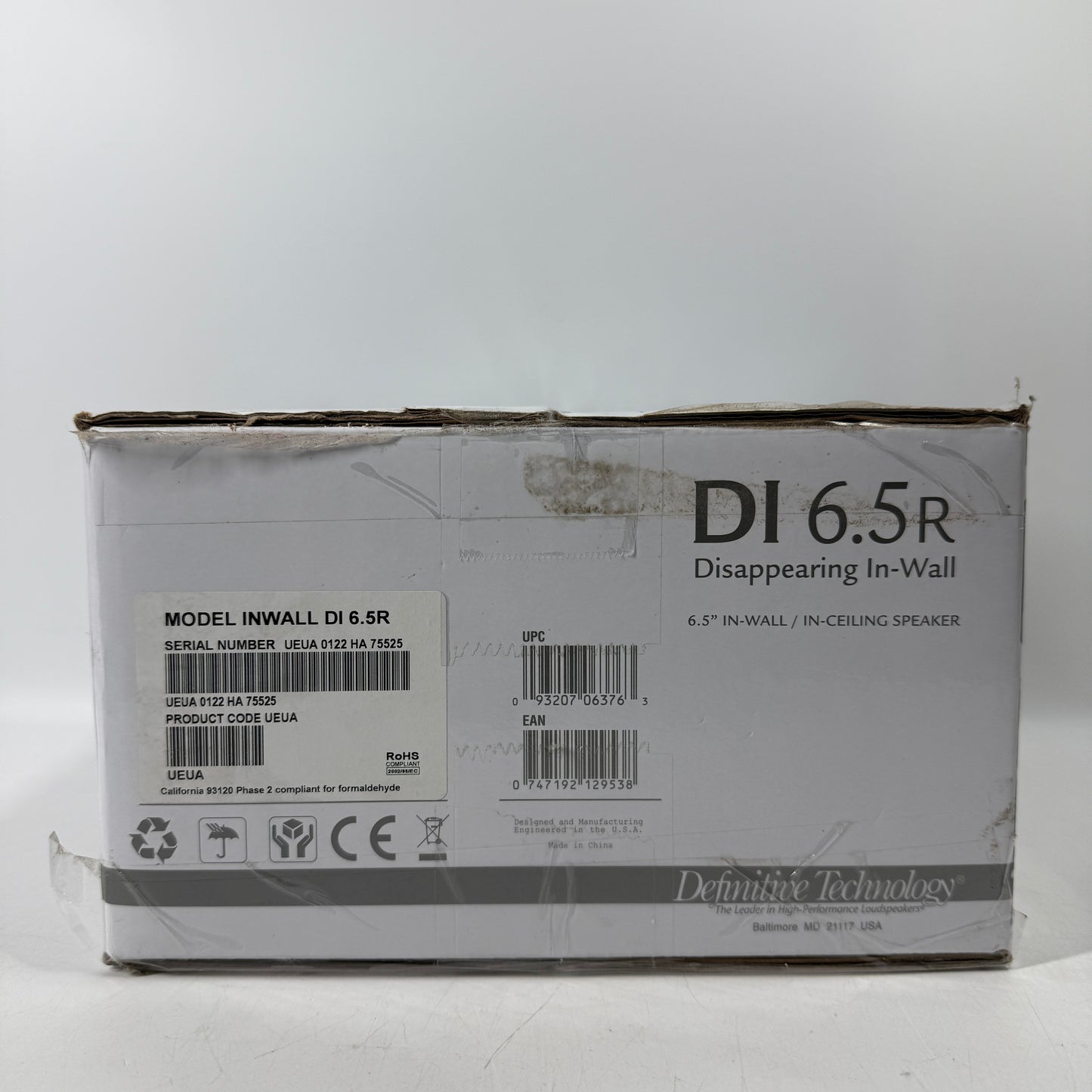 New Definitive Technology DI 6.5r Disappearing In-Wall/In-Ceiling Speaker Black INWALLDI6.5R
