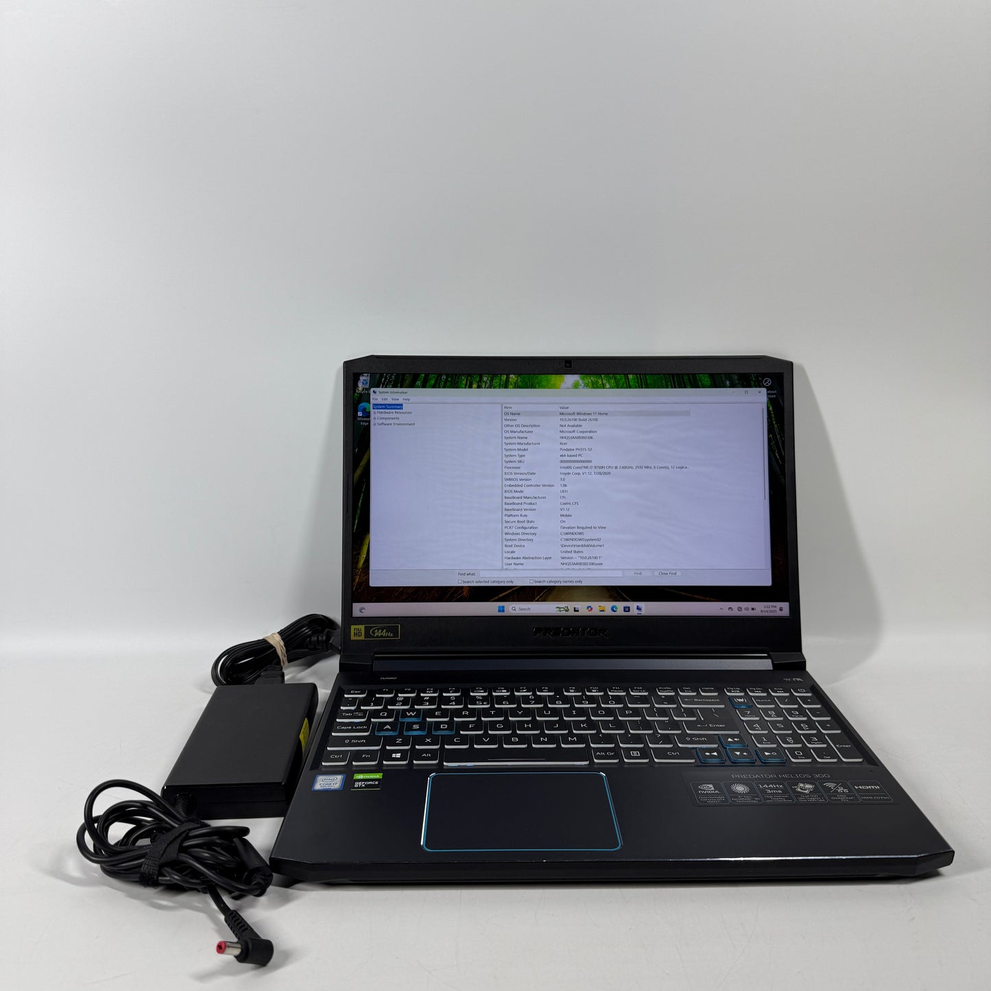 Acer Predator Helios 300 15.6" Core i7-9750H 2.6GHz 16GB RAM 2TB HDD 512GB SSD GeForce GTX 1660 Ti