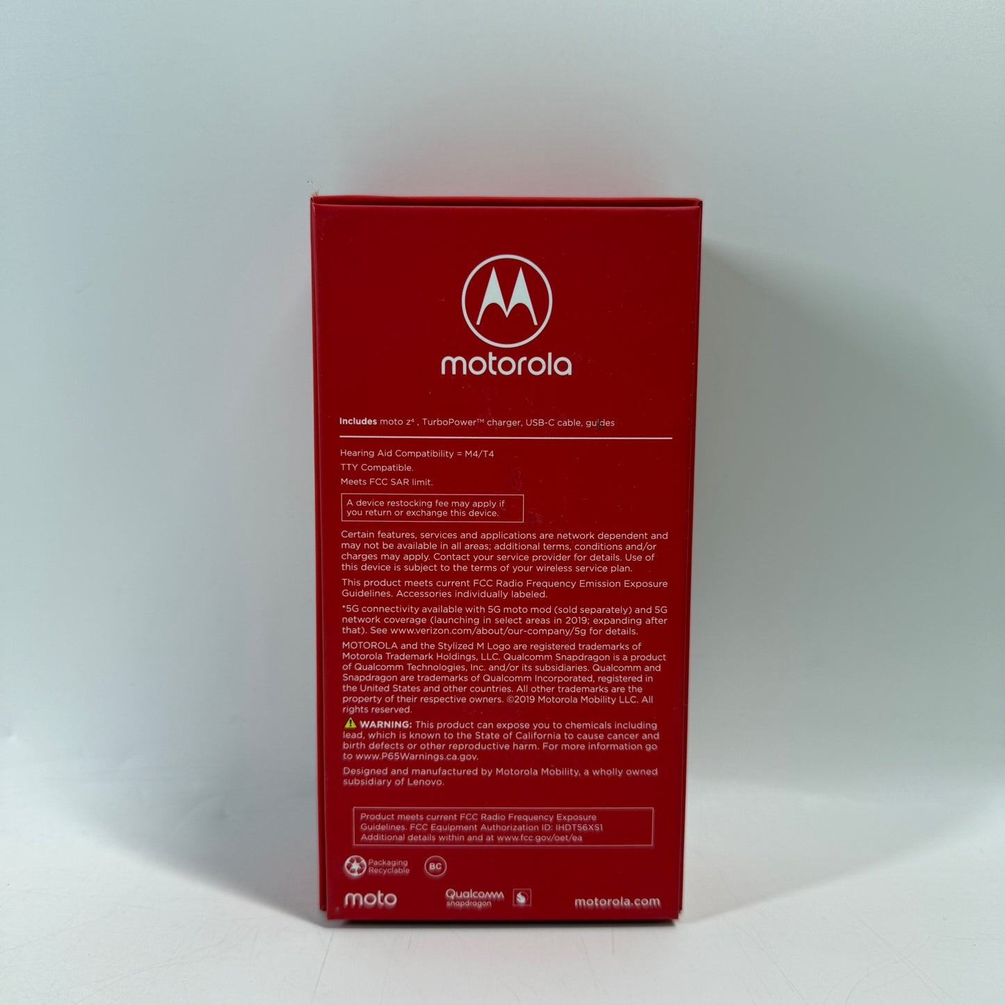 Factory Unlocked Motorola Moto Z4 128GB 10 Flash Gray XT1980-4