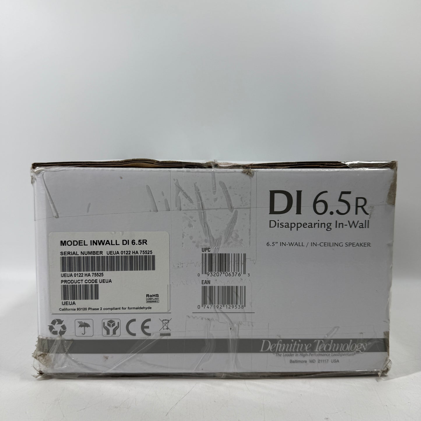New Definitive Technology DI 6.5r Disappearing In-Wall/In-Ceiling Speaker Black INWALLDI6.5R