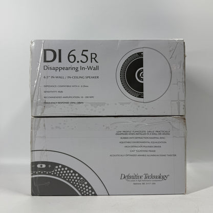 New Definitive Technology DI 6.5r In-Wall/In-Ceiling Speaker Black INWALLDI6.5R