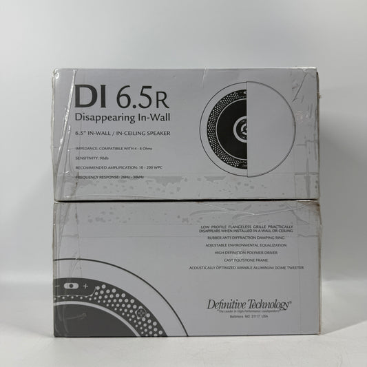 New Definitive Technology DI 6.5r In-Wall/In-Ceiling Speaker Black INWALLDI6.5R
