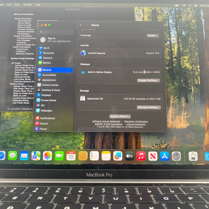 2020 Apple MacBook Pro 13.3" M1 8C GPU 3.2GHz 8GB RAM 256GB SSD A2338