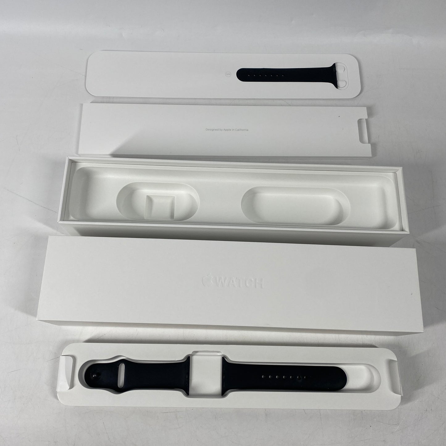 GPS Only Apple Watch Series 2 42MM Space gray Aluminum Black Sport Band A1758
