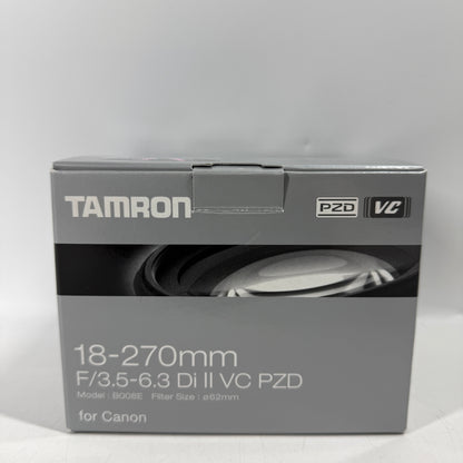 New Tamron 18-270mm F/3.5-6.3 Di II VC PZD For Canon EF Mount