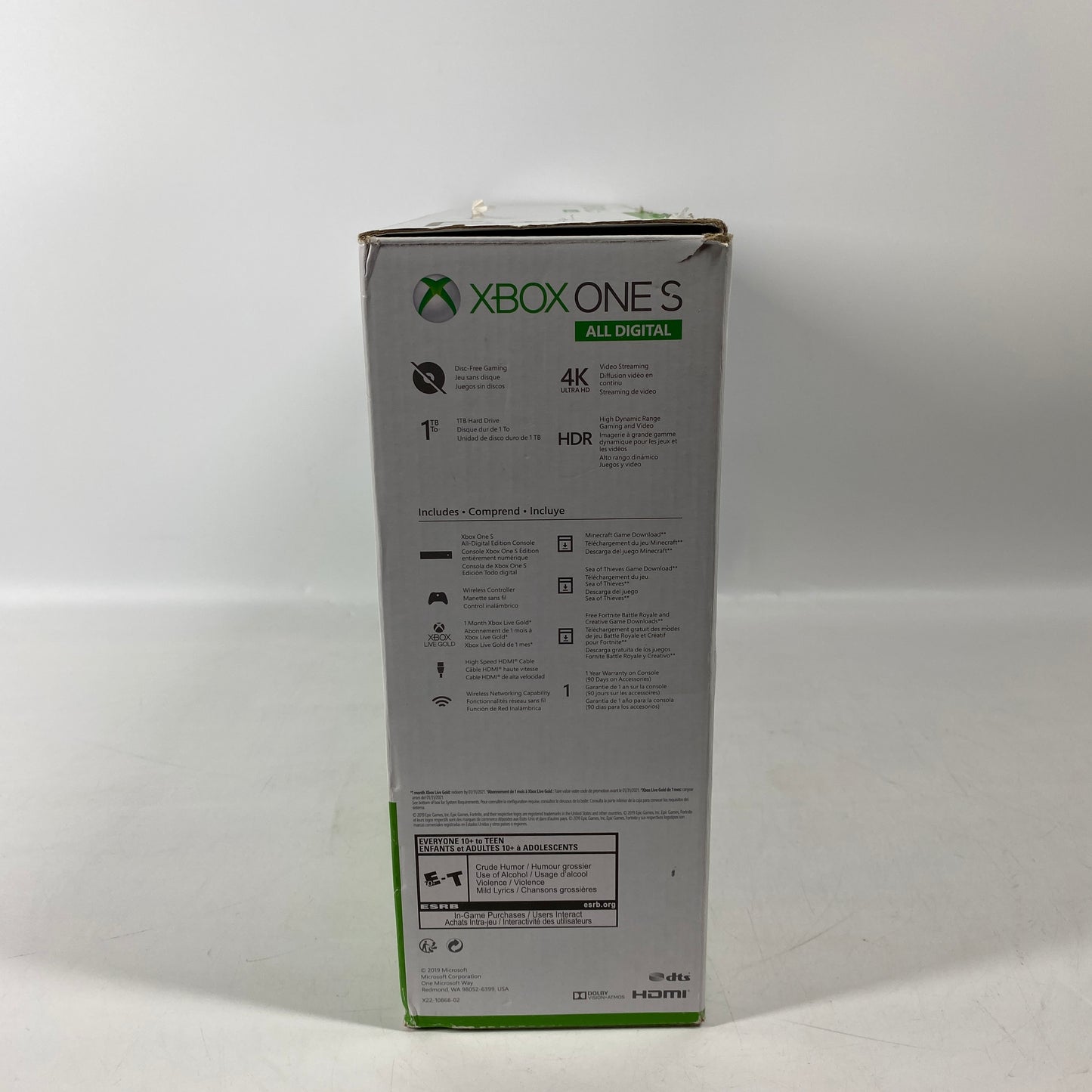 Microsoft Xbox One S All-Digital 1TB Console Gaming System White 1681
