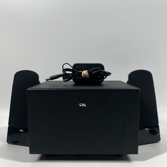 Cyber Acoustics CA-3051 Three-Piece Powered Speaker System Black