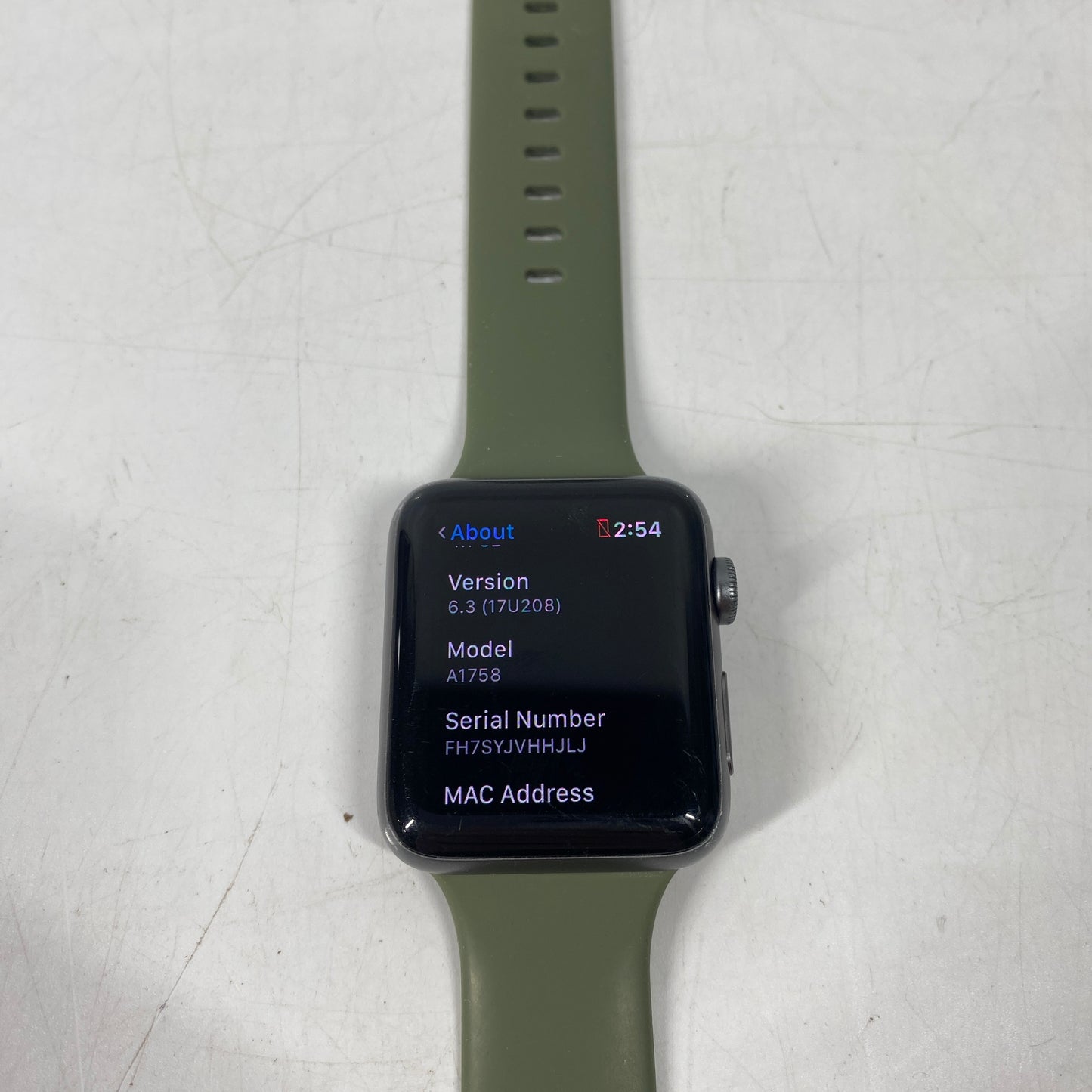 GPS Only Apple Watch Series 2 42MM Space gray Aluminum Black Sport Band A1758