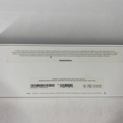 GPS Only Apple Watch Series 2 42MM Space gray Aluminum Black Sport Band A1758