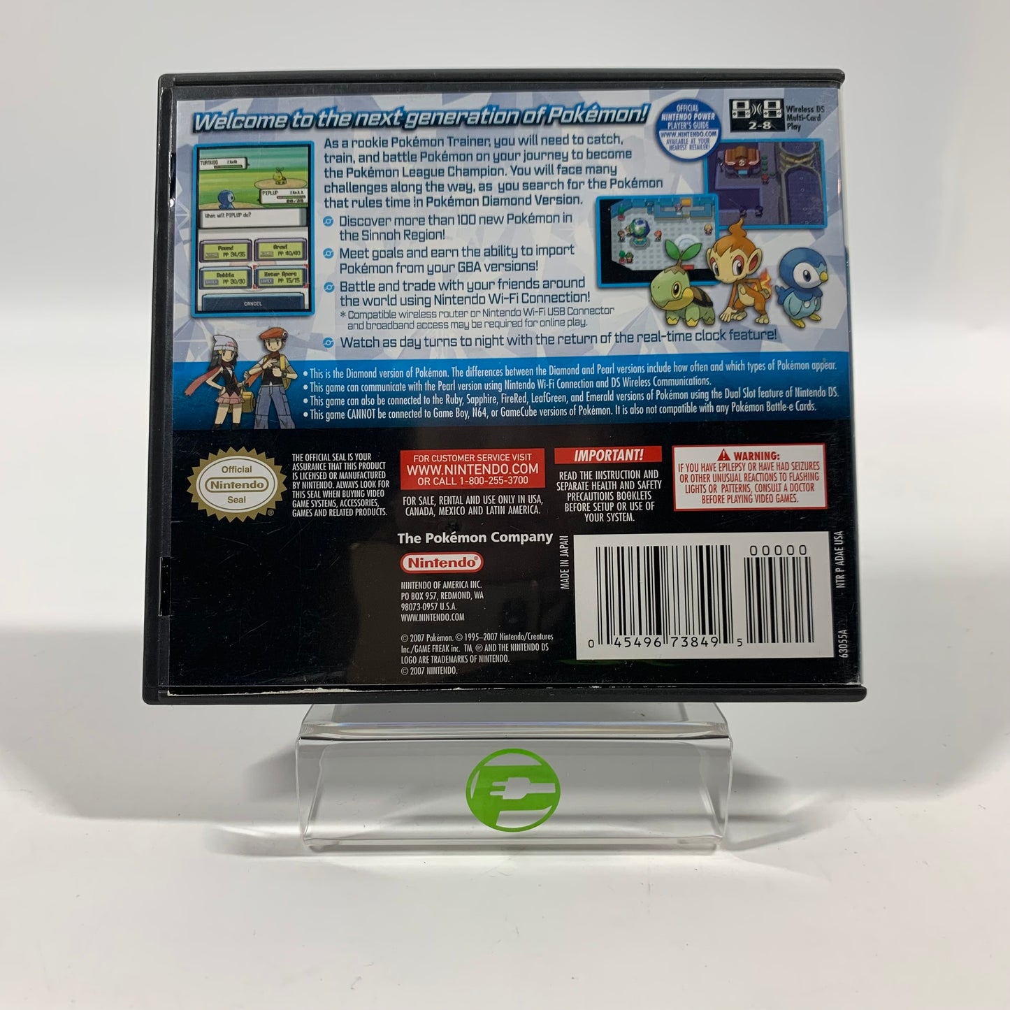 Pokemon Diamond Version (Nintendo DS, 2007)