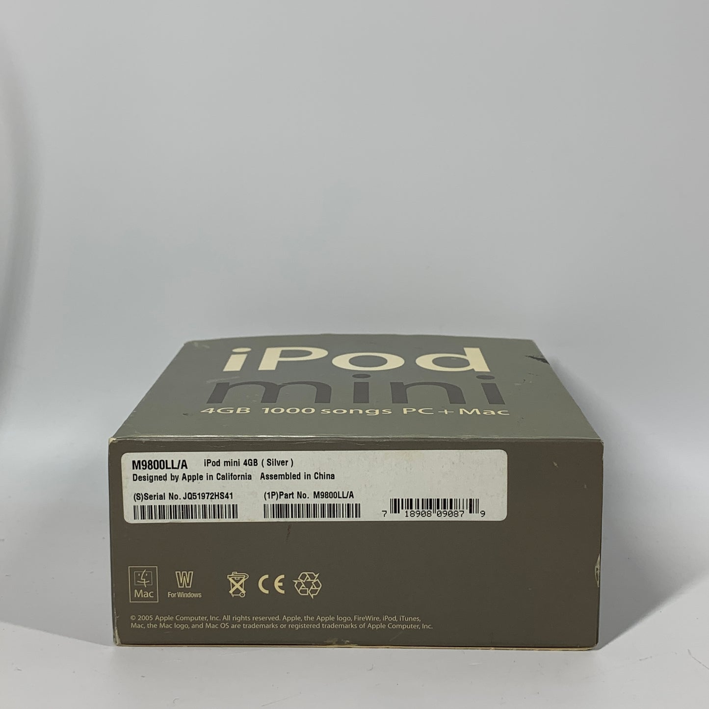 Apple iPod Mini 1st Gen 4GB Silver A1051