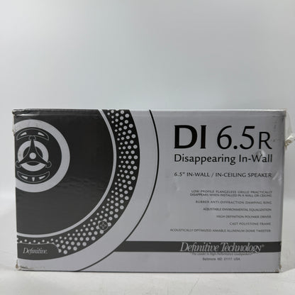 New Definitive Technology DI 6.5r In-Wall/In-Ceiling Speaker Black INWALLDI6.5R
