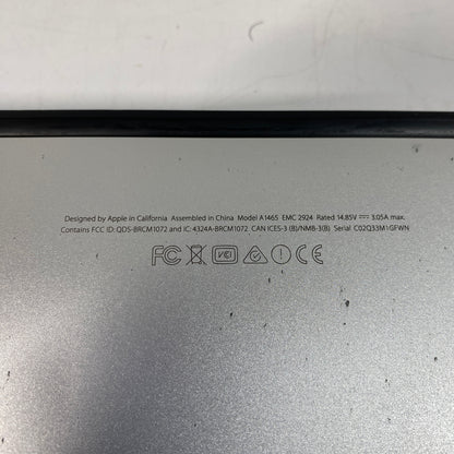 2015 Apple MacBook Air 11" i5 1.6GHz 4GB RAM 128GB HDD Silver A1465