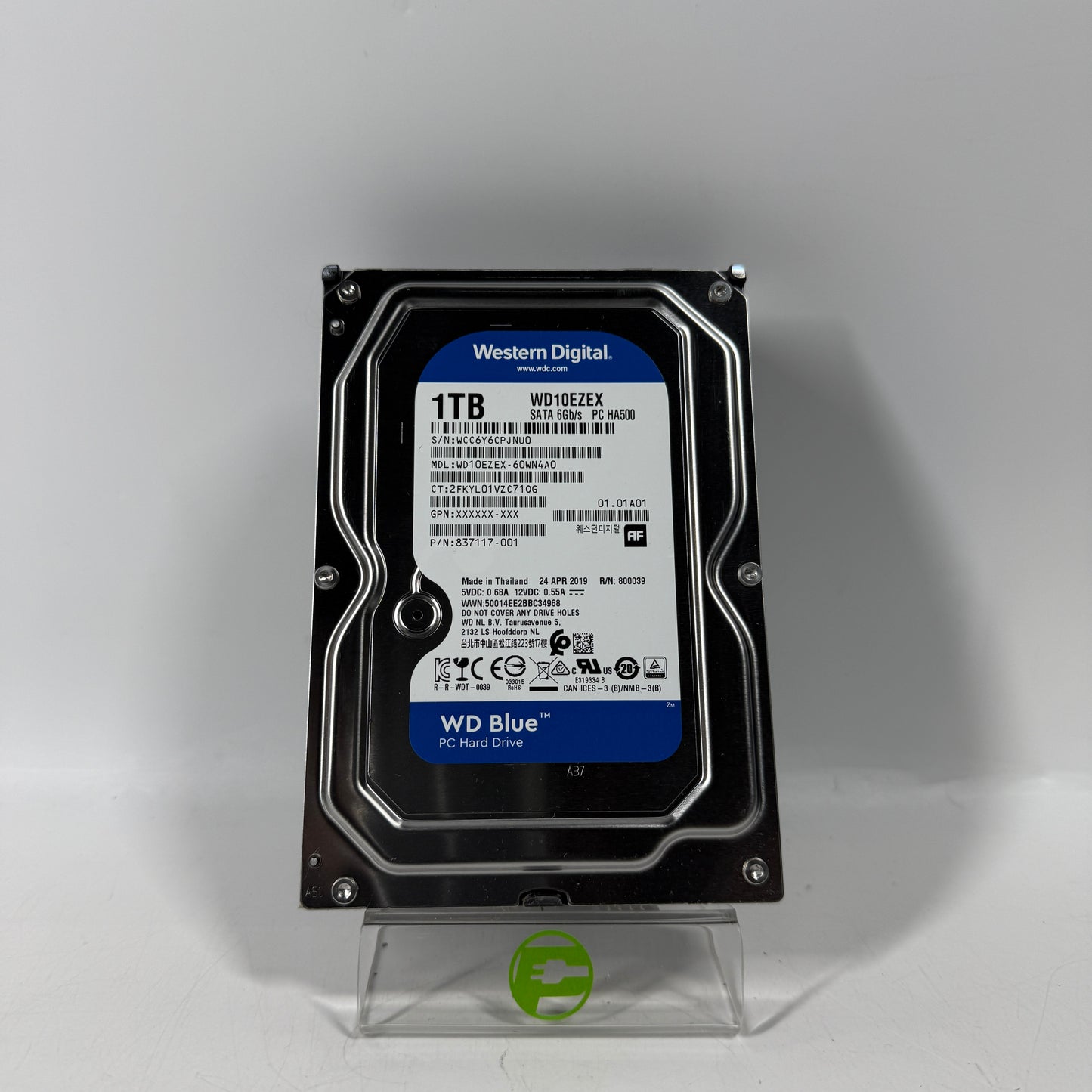 Western Digital 3.5" WD Blue 1TB SATA III 6Gbps HDD WD10EZEX-60WN4A0