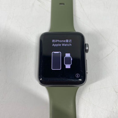 GPS Only Apple Watch Series 2 42MM Space gray Aluminum Black Sport Band A1758