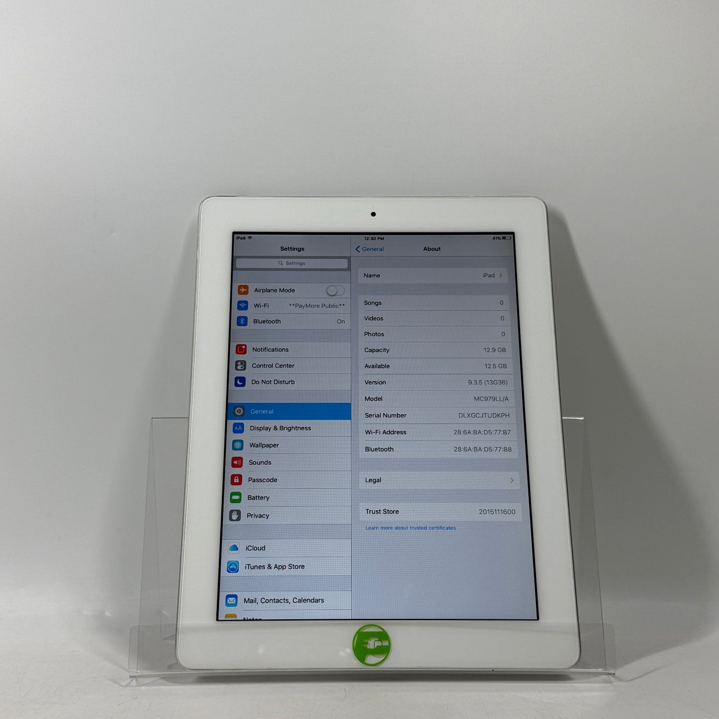 WiFi Only Apple iPad 2nd Gen 16GB Silver MC979LL/A