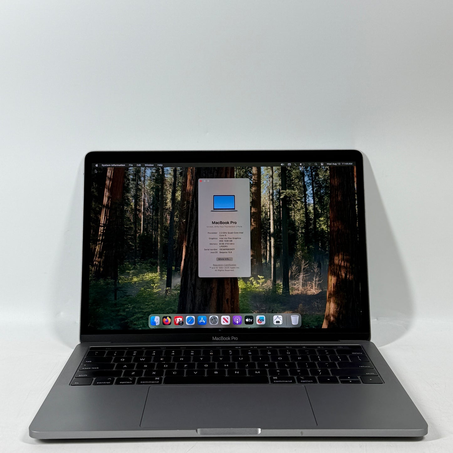 2018 Apple MacBook Pro 13.3" i5 2.3GHz 8GB RAM 512GB SSD Silver A1989
