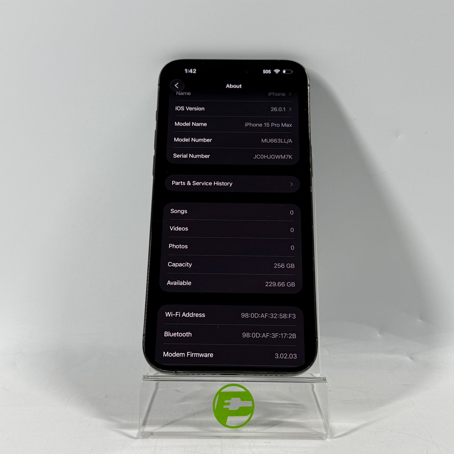 Unlocked Apple iPhone 15 Pro Max 256GB Black MU663LL/A