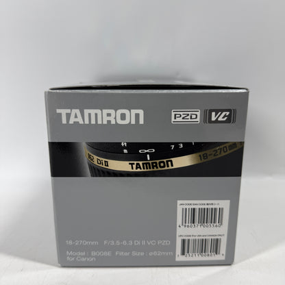 New Tamron 18-270mm F/3.5-6.3 Di II VC PZD For Canon EF Mount