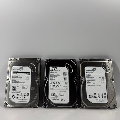 Lot of 3 Seagate 3.5" Barracuda 1TB SATA III 6Gbps HDD ST1000DM003