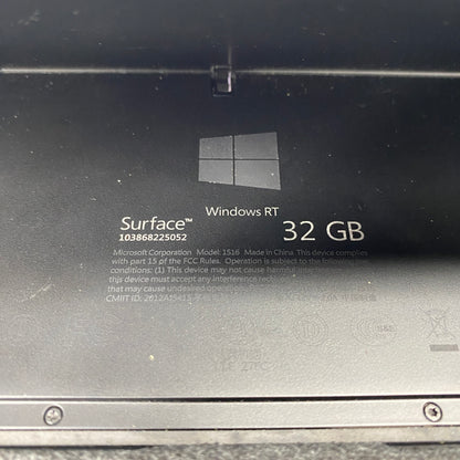Microsoft Windows Surface RT 1516 10.6" Nvidia Tegra Quad Core 1.3GHz 2GB RAM 