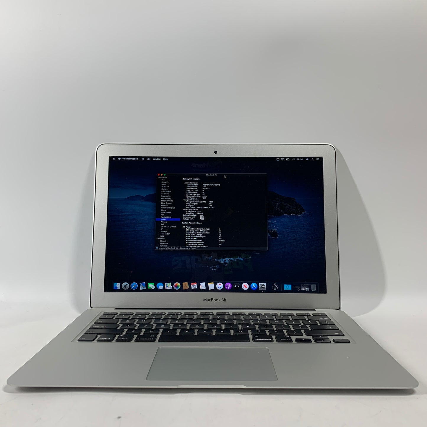 2017 Apple MacBook Air 13.3" i5 1.8GHz 8GB RAM 256GB SSD Silver A1466